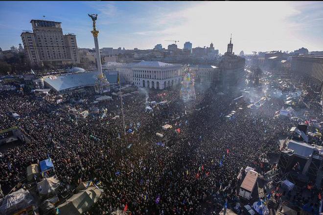 У центрі Москви пройшла хода на честь річниці Євромайдану