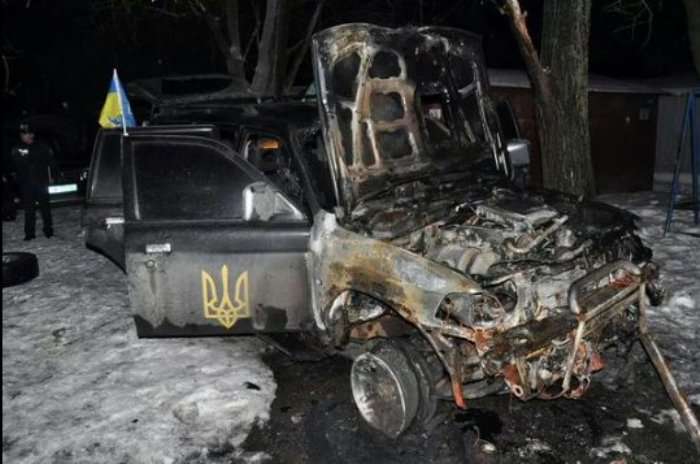 Запорожской Самообороне «поблагодарили» за работу поджогом автомобиля (ФОТО)