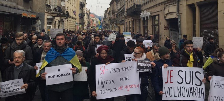 Более 4 тыс. львовян приняли участие в мирном марше солидарности (Фото)