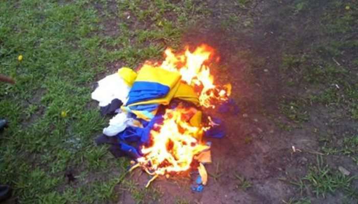 У Констянтинівці чоловік намагався спалити прапор України, якого зірвав з лікарні