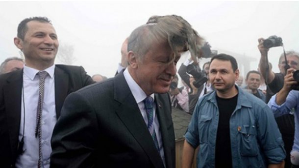 Птах атакував президента Туреччини (фото)