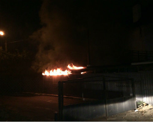 На Сыхове возле общежитий сильный пожар (Фото)