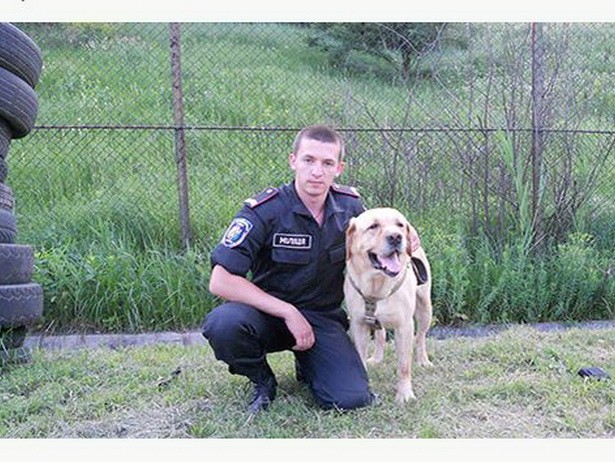 На Днепропетровщине милицейская собака нашла схрон взрывчатки (фото)