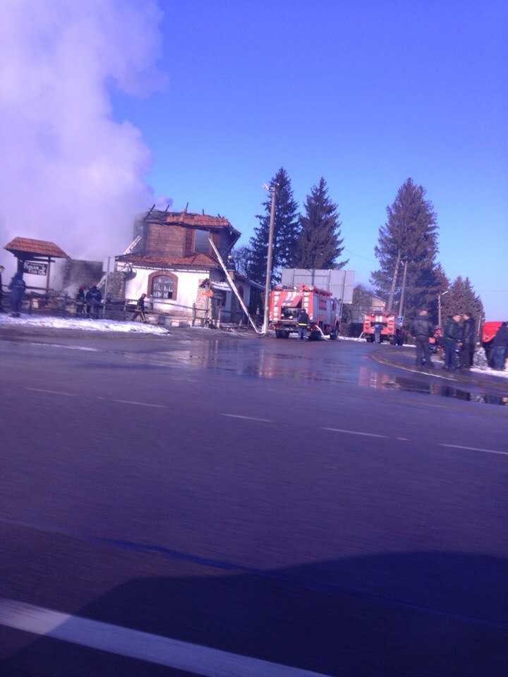 В отеле-ресторане на Львовщине произошел пожар (ФОТО)