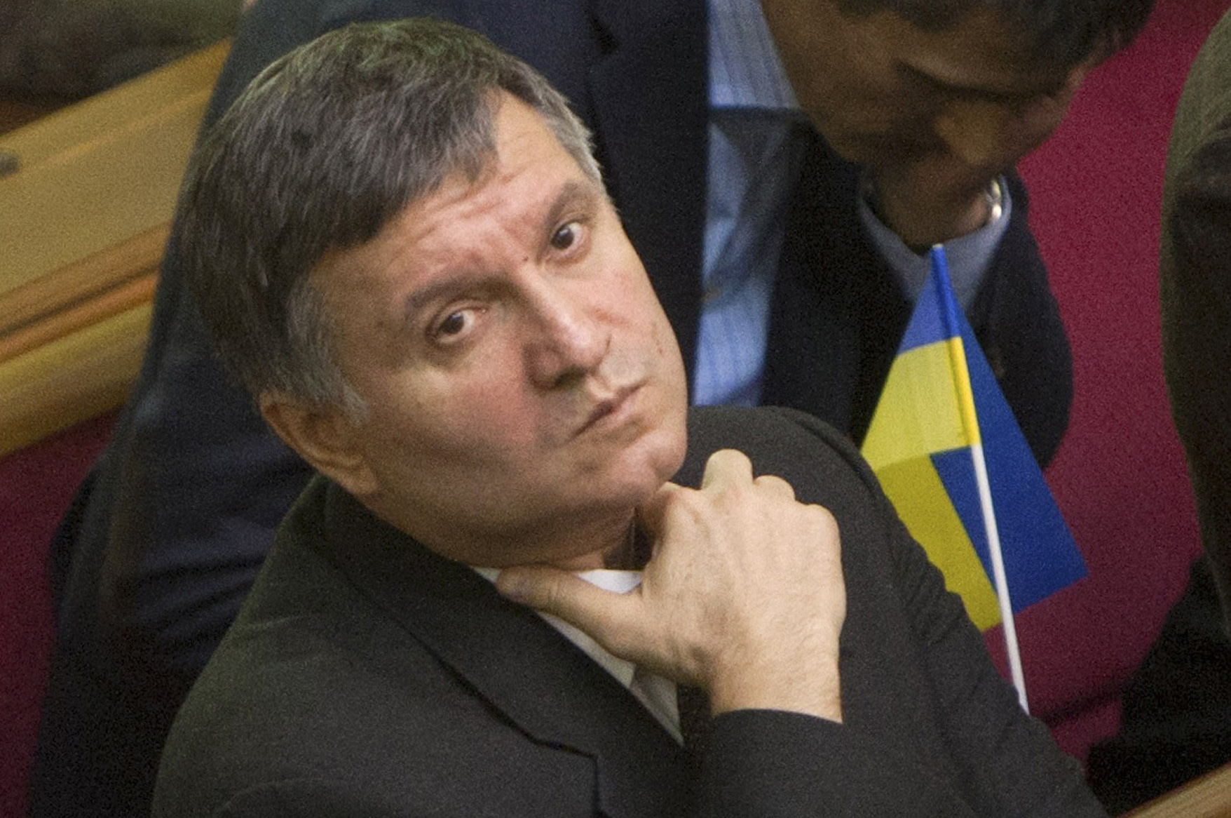Newly elected interior minister Arsen Avakov attends a session of the Ukrainian parliament in Kiev