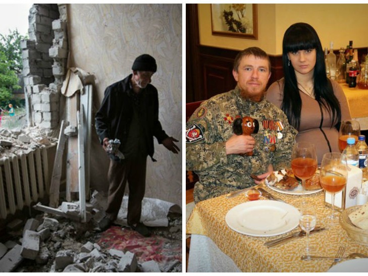 Блиск та злидні Донбасу: як жебракують люди та жирують бойовики в зоні АТО (ФОТО)