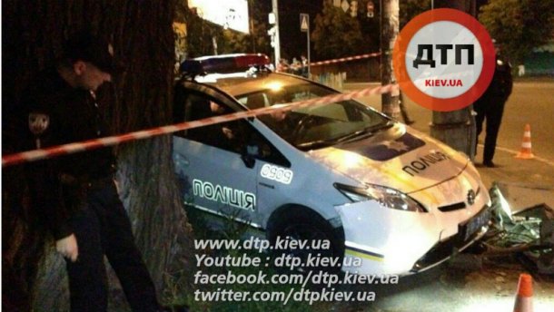 ДТП с участием полиции в Киеве: появились фото