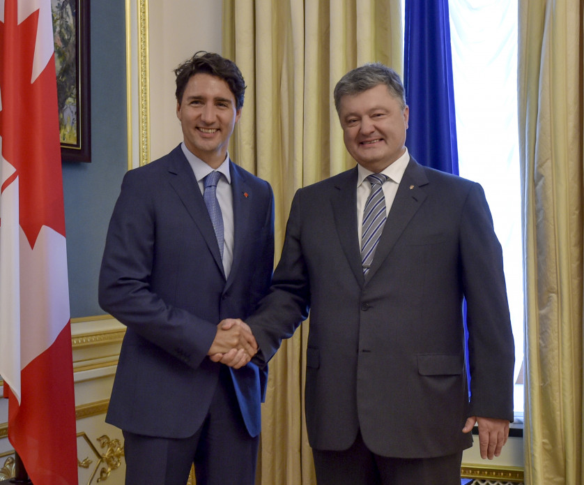 Як Порошенко зустрічав прем’єр-міністра Канади (ФОТО, ВІДЕО)