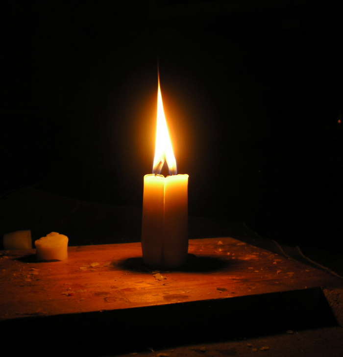 Траурная картинка со свечой