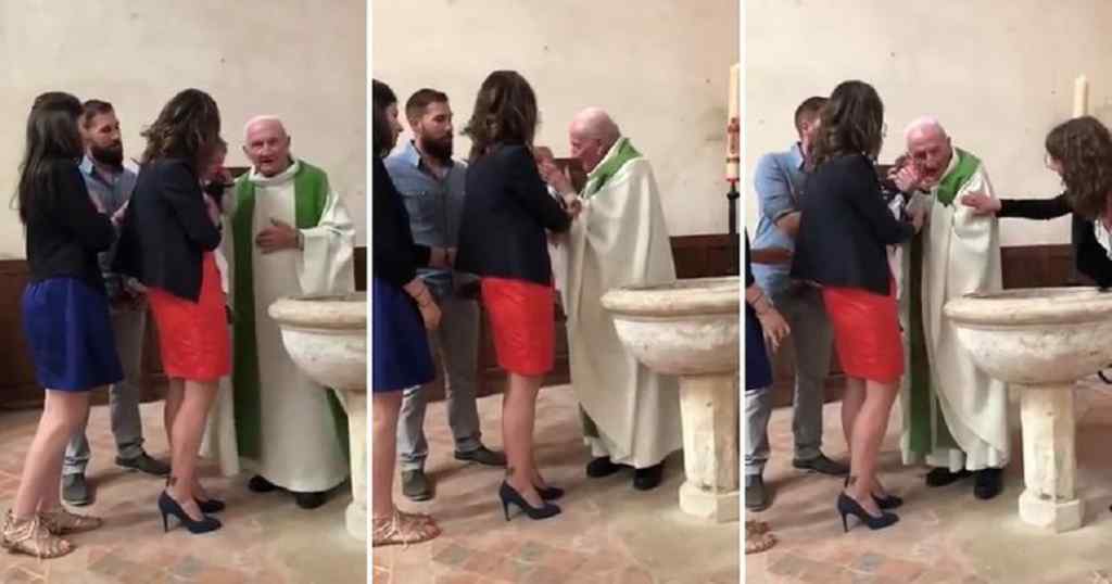 Священик жорстоко вдарив немовля прямо під час хрещення: Мережу обурило скандальне відео