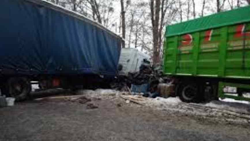 Моторошна ДТП на українській трасі: Дві вантажівки на шаленій швидкості врізались одна в одну