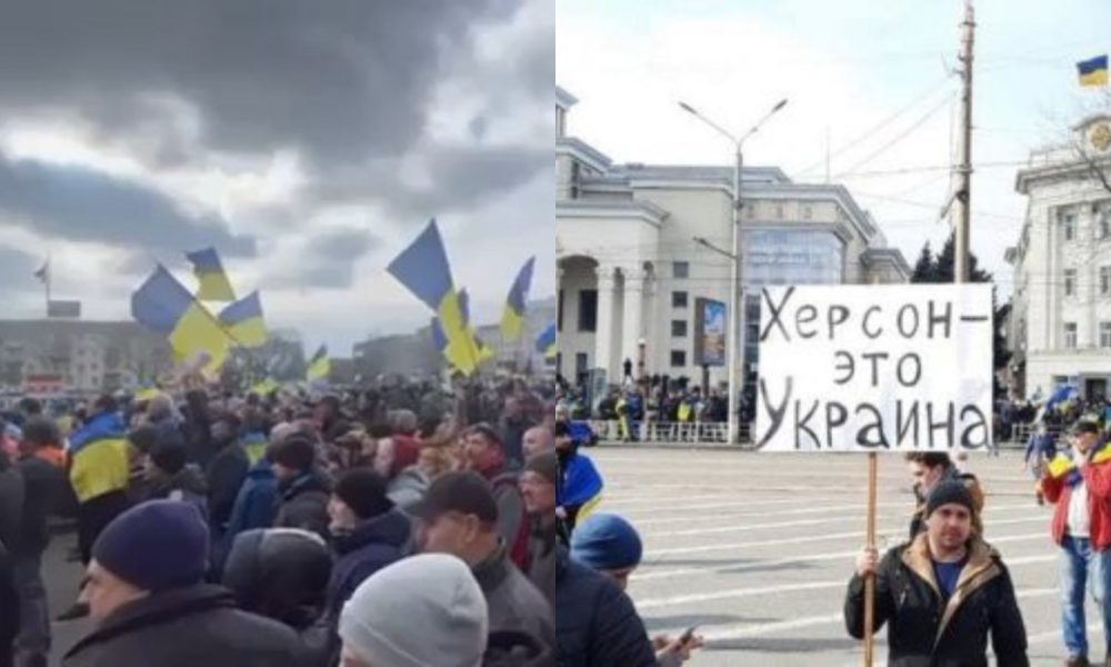 Херсон – це Україна! Тисячі людей вийшли на мітинг: вигнати окупантів.Провокація не вдалась