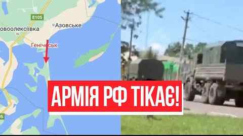 Колони РФ на Крим! Після удару ЗСУ – десятки вантажівок: “жест доброї волі” в Генічеську. Переможемо